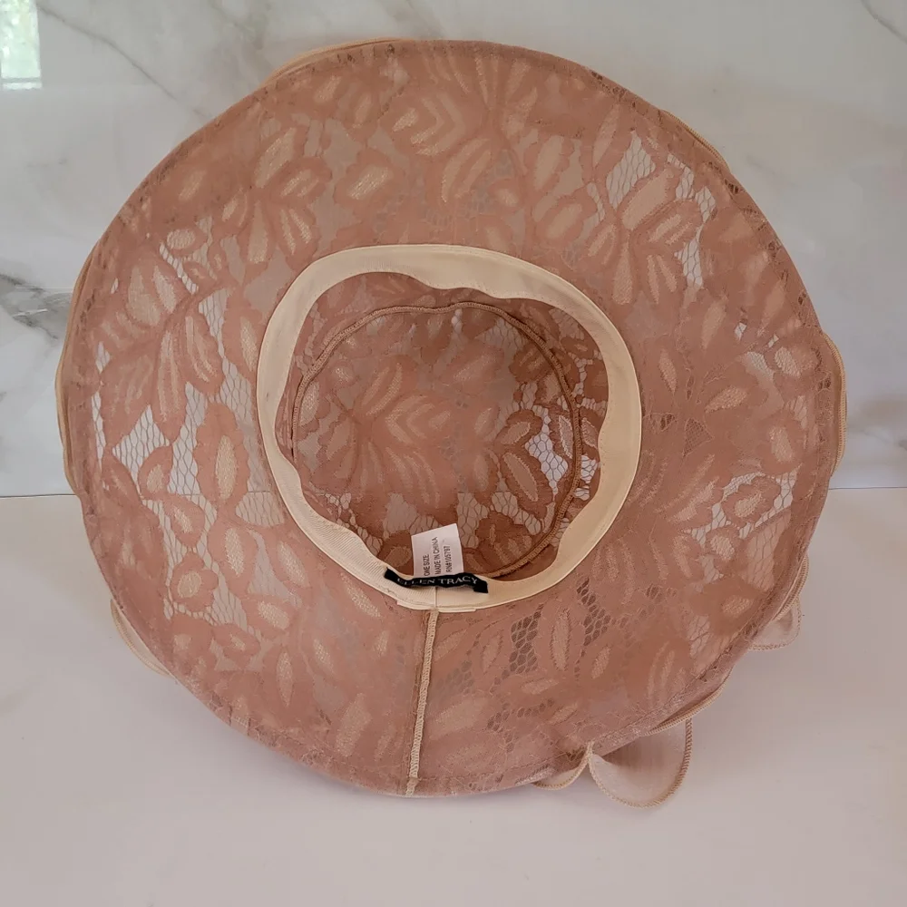 Ellen Tracy | Lace Leaf prin sewn hat